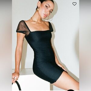 Princess Polly Charvi Mini Dress Black, size 0